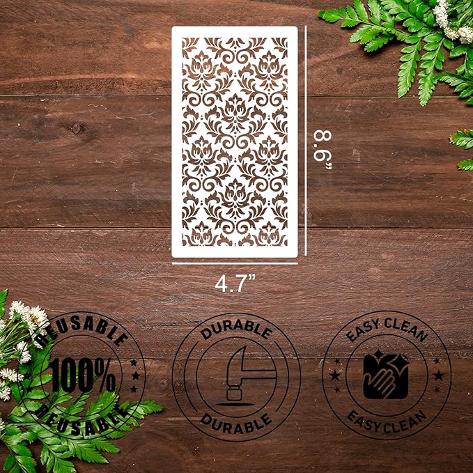 Stencils for Crafts Reusable Texture Stencils for Painting Background Stencil Drawing Templates for Wood Canvas Furniture Scrapbooking
