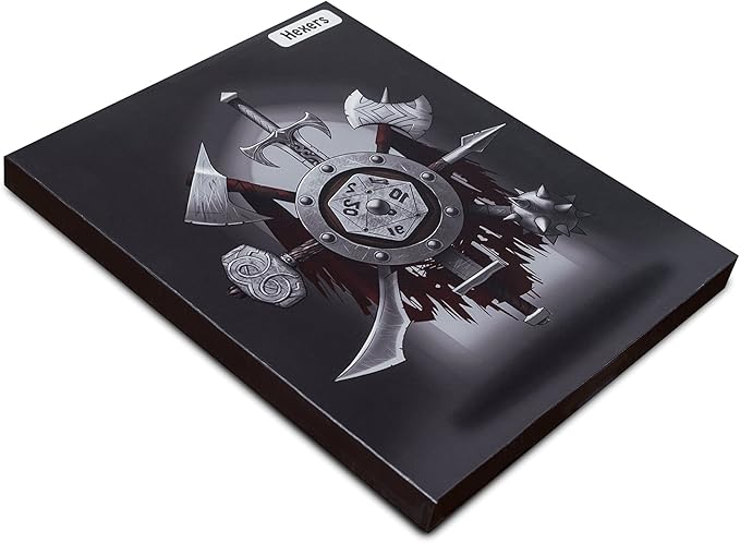 Hexers Game Master Screen, Compatible with Dungeons and Dragons, DND DM Pathfinder RPG Role-Playing, 4 Customizable Panels Inserts Included That Slide into The Pouches, Dry Erase Tracker Sheet
