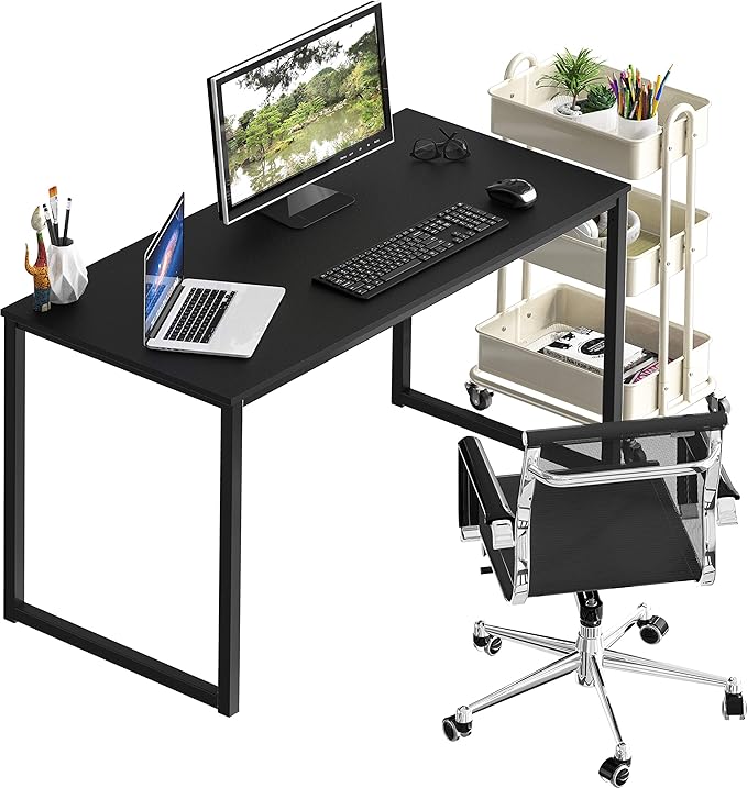 SHW Mission 32-Inch Home Office Computer Desk, Black