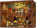 Book Nook Music Kit - DIY Miniature Dollhouse with LED Lights for Adults & Teens, Maestro's Study 3D Wooden Bookshelf Decor, for Family & Friends