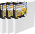 Creative Mark The Edge Deluxe Cotton 1-1/2" Deep Stretched Canvas for Painting, 6x30 Pack of 3, 14oz. Primed Weight, Universal Archival Priming, Medium Tooth, Hand-Stretched Canvas for Painters