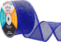 Mandala Crafts Royal Blue Burlap Ribbon 2 Inches Wide Jute Ribbons for Crafts - 20 Yds Roll Rustic Burlap Wrap Trim Ribbons for Wreaths Bows Wedding Party Decoration