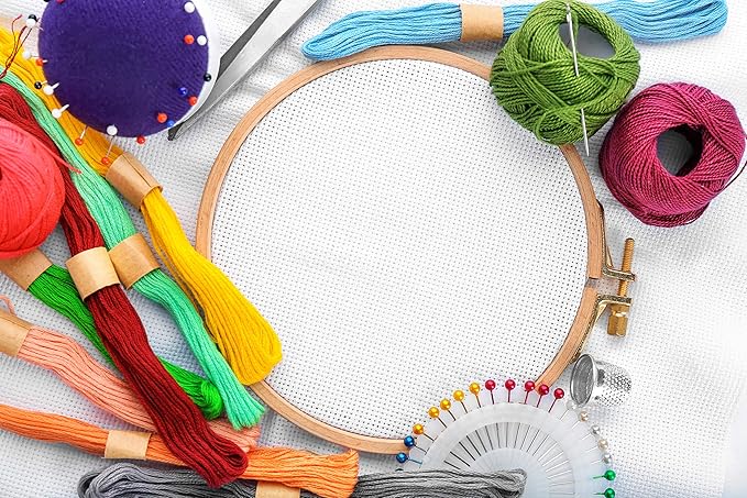 Aida Cloth 14 Count Cross Stitch Fabric,19×28inch (14CT, White)