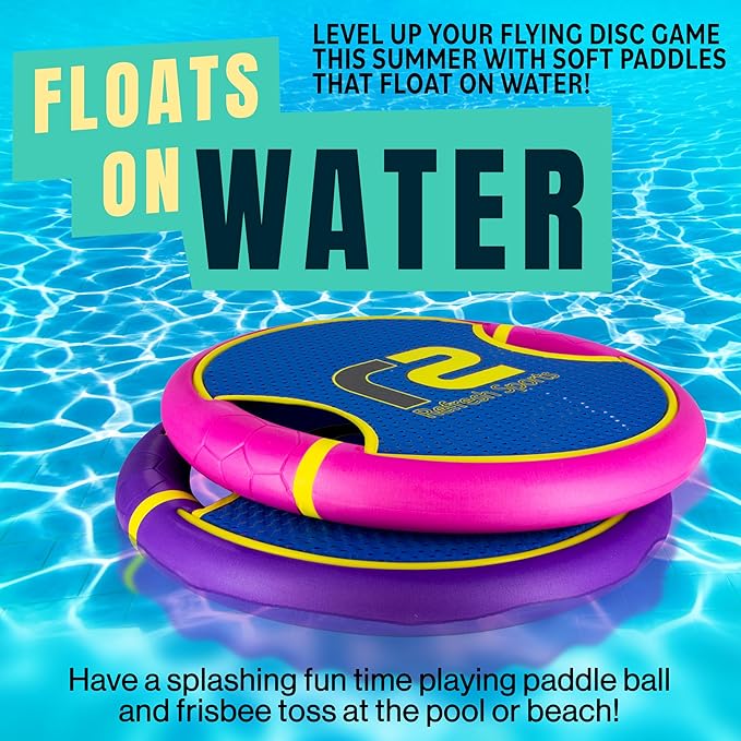 Fun Bouncy Paddle & Stringy Ball Toss & Catch Game - Easy to Use for Kids All Ages - Soft Foam Design for Safe Play Indoors or Outdoors - Also Works as Flying Disc - Great Gift Idea for Boys & Girls