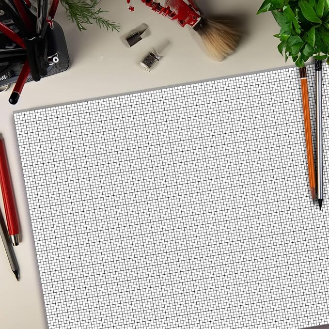30 Pack 24" x 36" Large Graph Paper Bulk Graph Paper Pad Large Grid Paper Sheet Graph Paper Grid Paper Graph Paper for Drafting Engineering Blueprint Drawing Architect Designer Mathematician