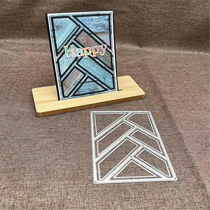 Cutting Dies Metal Stencils Scrapbooking Tools Flowers Lace Frame DIY Embossing Template for Paper Card Making Album Arts Crafts Supplies (Rectangle Grid-14x10cm)