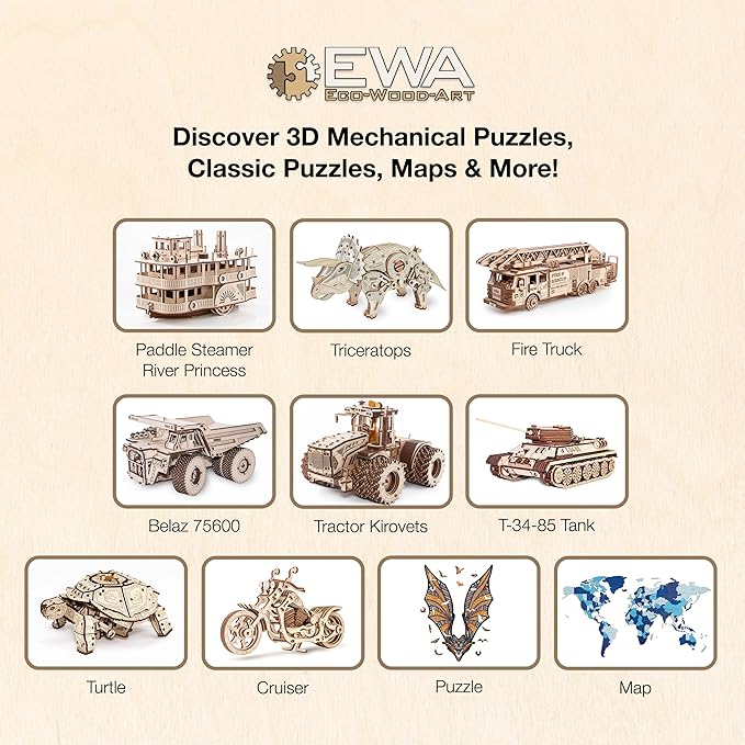 EWA Home Décor – Bat Small 60 Pieces – Wooden Jigsaw Puzzle for Adults – Perfect for Artistic Home Decoration and Mindful Relaxation