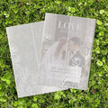 HAUTOCO 100 Pack Vellum Jackets for 5x7 Invitations, Pre-Folded Translucent 135GSM Vellum Paper Wraps, White Flower Envelope Liners Wedding Invitations Accessories