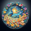 Wooden Puzzles for Adults,Peacock Puzzle, Unique Shaped Wooden Jigsaw Puzzles for Adults, Family Puzzle(13.4 * 13.4 in 300pcs)
