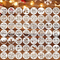 Small Christmas Stencils for Painting on Wood 3inch Christmas Stencils for Crafts Reusable Holiday Stencil Templates for Wood Slice Tier Tray Christmas Tree Decor
