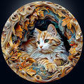 masseruon Puzzles for Adults 1000 Pieces-Cat Puzzle-26.6 * 26.6in Round Jigsaw Puzzels with HD Matte Finish-Hard Difficult Puzzel for Adult-Challenging Gift for Puzzel Lovers Home Decor