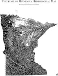 Muir Way Hydrological River Map of Minnesota - Watershed Topographic Wall Art for Home, Office, or Travel Decor - Unframed Flat Paper Print, 18x24