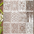 Stencils for Crafts Reusable Texture Stencils Background Stencil Leaf Floral Templates for Painting on Wood Furniture Card Canvas Paper Scrapbook
