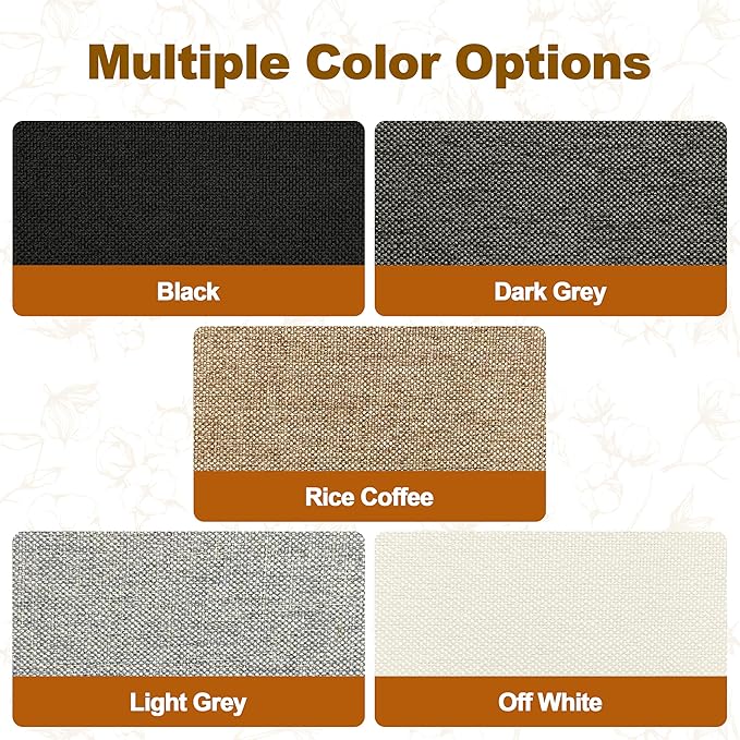 Iron on Patches, 8 Pieces Iron on Linen Patches,Fabric Patches for Couch, Tent, Clothing, Seat, Linen Repair Decorating Kit 3.7" by 4.9" (9.5 cm x 12.5 cm, Dark Grey)