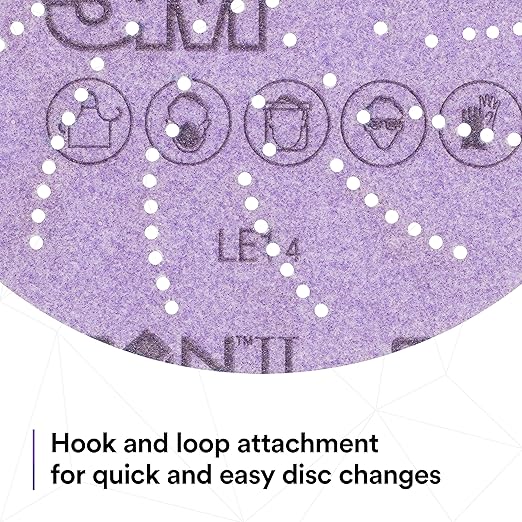 3M Xtract Cubitron II Hookit Clean Sanding Film Disc 775L, 320+, 5 in, Pack of 50 Hook and Loop Sanding Discs for Paint Preparation and Removal, General Sanding, Refining, Blending, and Featheredge