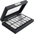 Bucher&Rossini Metal Surface Dominoes Set Double 6 - Classic Black Domino's Game Set with Silver Metal Surface for Adults and Kids Ideal Gift for Domino Players or Family Game Night