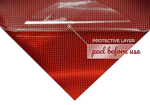 VViViD Mosaic+ Crafting Vinyl (Red Carbon Holographic, 1ft x 5ft)
