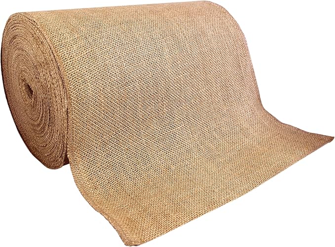 14" x 50yd NO-FRAY Burlap Roll ~ 15 - 25 Table Runners ~ Natural Long Fabric with Finished Edges. Perfect for Weddings, Placemats, Crafts. Decorate Without The Mess!