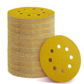 150PCS 600 Grit Gold Sanding Discs, 5-Inch 8-Hole Sandpaper for Random Orbital Sander,for Automotive or Woodworking