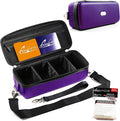 Quiver Time Purple Bolt Card Carrying Case fits Pokemon Cards and other TCG Games - Storage Bag for Playing/Trading Cards and Deck Box (Straps, Dividers & 100 Apollo Card Sleeves)