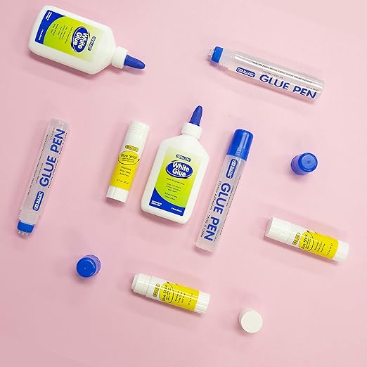 BAZIC White Glue 4oz., Clear Glue 1.7oz., Glue Stick 0.7oz., Washable Liquid Glue Pen, Multi-Purpose, for School Home Office (3/Pack), 1-Pack