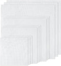12 PCS Aida Cloth 14 Count, 4 Sizes White Cross Stitch Fabric for Craft Embroidery, Classic Reserve Aida Cloth for Embroidery Beginner, Needlework, Cross Stitch (5.9 to 11.8inch)
