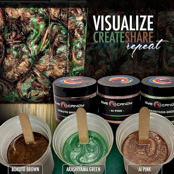 Eye Candy Premium Mica Powder Pigment “Bokuto Brown” (25g) Multipurpose DIY Arts and Crafts Additive | Woodworking, Epoxy, Resin, Bath Bombs, Soap, Nail Polish, Lip Balm (Bokuto Brown, 25g)