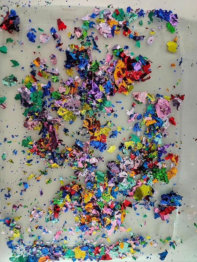 Gilding Flakes,Gold Foil Flakes for Resin,Blue Red Purple Pink Metallic Foil Flakes for Resin Jewelry Making,Nails,Painting Art,Crafts and Slime (Green)