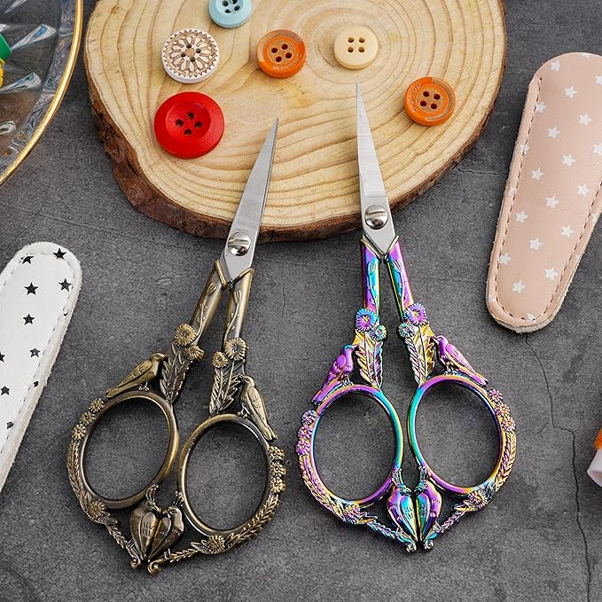 Crochet Scissors –Professional Grade Shears for sewing,Craft, Artwork, Crochet,trimming,Needlework,Yarn, Handicraft DIY Tool,Thread,Beauty Hair,4.5in