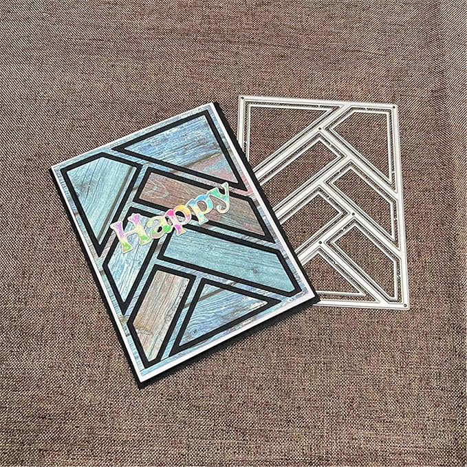Cutting Dies Metal Stencils Scrapbooking Tools Flowers Lace Frame DIY Embossing Template for Paper Card Making Album Arts Crafts Supplies (Rectangle Grid-14x10cm)