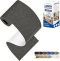 KING MOUNTAIN Linen Repair Patches, Self-Adhesive Linen Fabric Patches, 4 X 63 inch Extra Size, Multi Color, Can be Used for Linen Sofa Repair and Linen Clothes Repair (Dark Grey)
