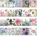 Crtiin 20 Pack Assorted Floral Napkins for Decoupage Toilet Napkins Flower Cocktail Decorative Paper for Birthday Party Beautiful Gorgeous, 20 Styles Each 6.5 inches(Style 5)