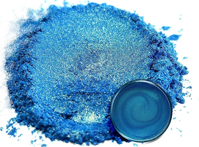 Eye Candy Pigments Blue Mica Pigment Powder Set P - Mica Powder for Epoxy Resin Art - Woodworking - Cosmetic Grade Mica Powder - Bath Bombs - Pigment Powder Variety Pack - 50g - Non-Toxic - Skin Safe