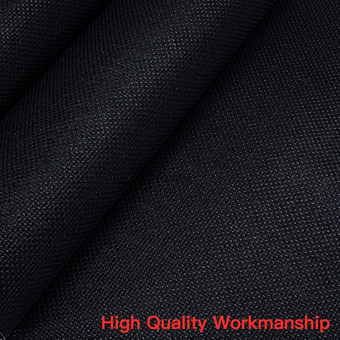 Caydo 6 Pieces Aida Cloth 14 Count Black Cross Stitch Fabric Cotton Embroidery Fabric for Needlework, DIY Handicrafts, 12 by 18-Inch
