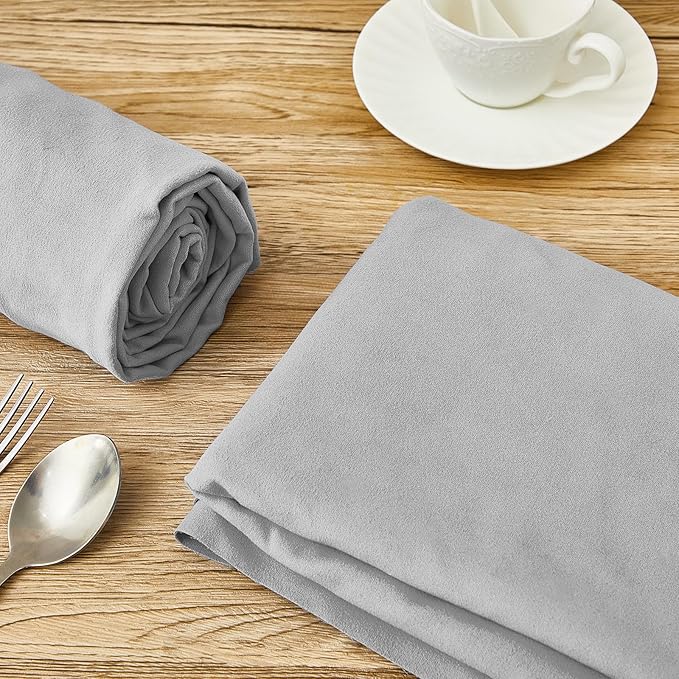 Jecery 1.1 Yard Anti Tarnish Silver Cloth by the Yard, Luxury Jewelry Silver Polishing Storage Protect Cloths for Silverware Flatware Silversmith Polishing(Gray)