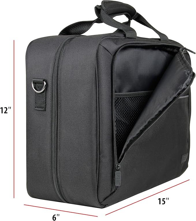 USA Gear Board Game Bag Compatible with Catan, Cards Against Humanity, Monopoly, Battleship, Sequence, Ticket to Ride & More - Board Game Storage Bag with Customizable Interior, Padded Shoulder Strap