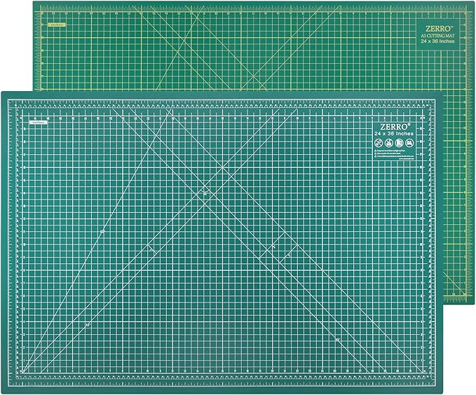 ZERRO Self Healing Cutting Mat 24" x 36", Professional Double Sided Durable Non-Slip Rotary Mat for Scrapbooking, Fabric, Quilting, Sewing-3mm Thick (A1)