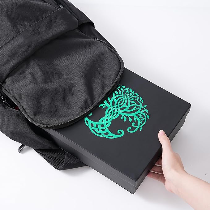 Dice Tray and Dice Tower for DND and RPG - All-in-One Game Roamer Tray & Large Tower for Random Rolls - Stores Your Sets, Mini's and More Compatible with D&D (Green Tree)