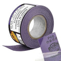 Dura-Gold Premium 60 Grit PSA Purple Film Ceramic Longboard Sandpaper, 2-3/4" Wide Continuous 12 Yard Roll - Self Adhesive Stickyback for Auto & Wood Air File Long Board Sanders, Hand Sanding Blocks