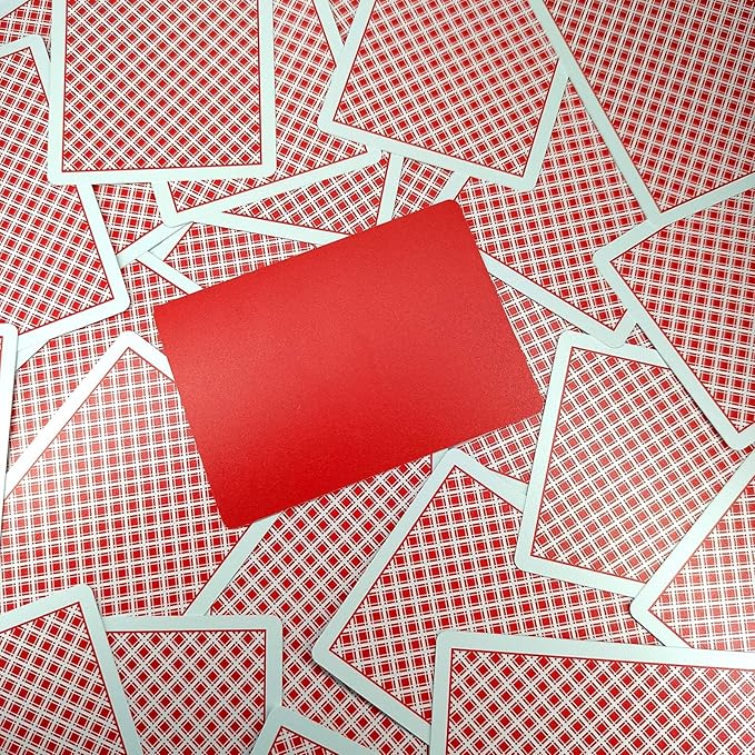 Plastic Playing Cards, Real Poker Size, Casino Quality, Jumbo Index, Exceptional Handing, Waterproof & Washable, Perfect for Texas Hold’em Poker, 1 Red Deck
