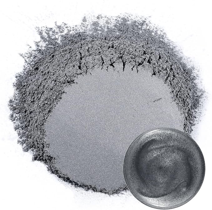 Ceya Mica Powder, 5.3oz/ 150g Grey Pearlescent Effect Colorant Pigment Powder for Epoxy Resin, Tumblers, Slime Bath Bomb, Soap Dye, Slime, Candle Making, Resin Crafting, Paint, Jewelry, Nail Polish