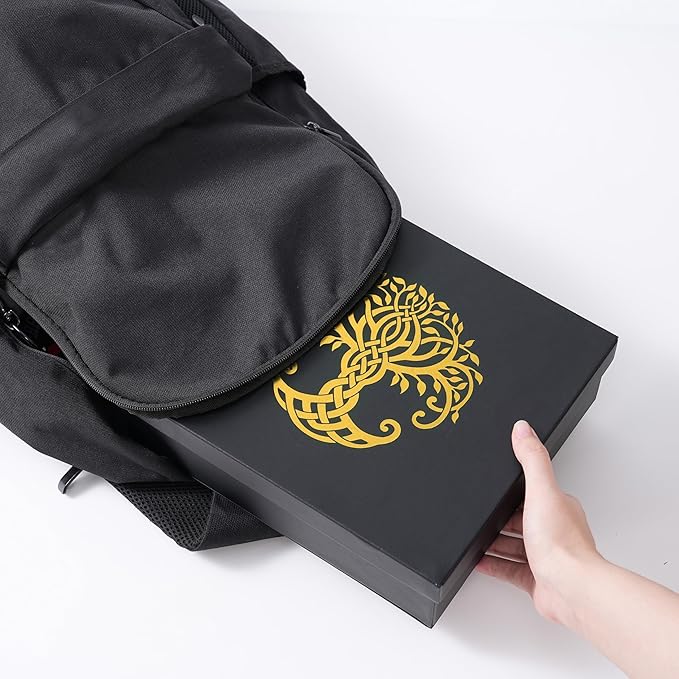 Dice Tray and Dice Tower for DND and RPG - All-in-One Game Roamer Tray & Large Tower for Random Rolls - Stores Your Sets, Mini's and More Compatible with D&D (Gold Tree)