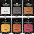 U.S. Art Supply Jewelescent Mica Pearl Pigment Powder Kit, 6 Metal Tones Colors, 3.5 oz (100g) Pouches - Cosmetic Grade, Epoxy Resin Color Pigment, Mica Powder for Resin, Soap, Slime, Candle Dye, Art