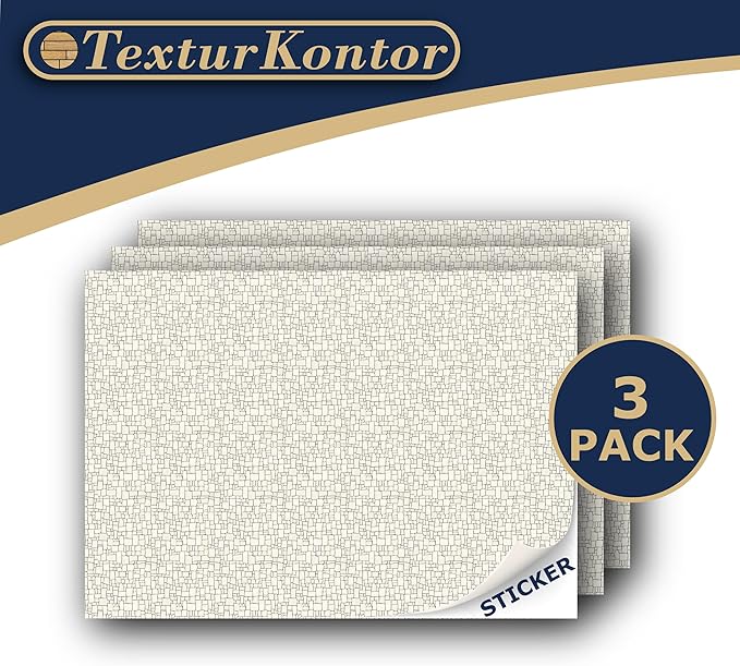 3 Sheets Self-Adhesive Decorative Film Paving Stones and Surfaces for Model Making in Scale 1:87 Scale H0 (UK: 3.5 mm Scale) (Broken Mosaik)