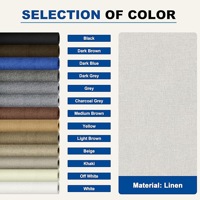 KING MOUNTAIN Linen Repair Patches, Self-Adhesive Linen Fabric Patches, 4 X 63 inch Extra Size, Multi Color, Can be Used for Linen Sofa Repair and Linen Clothes Repair (Beige)