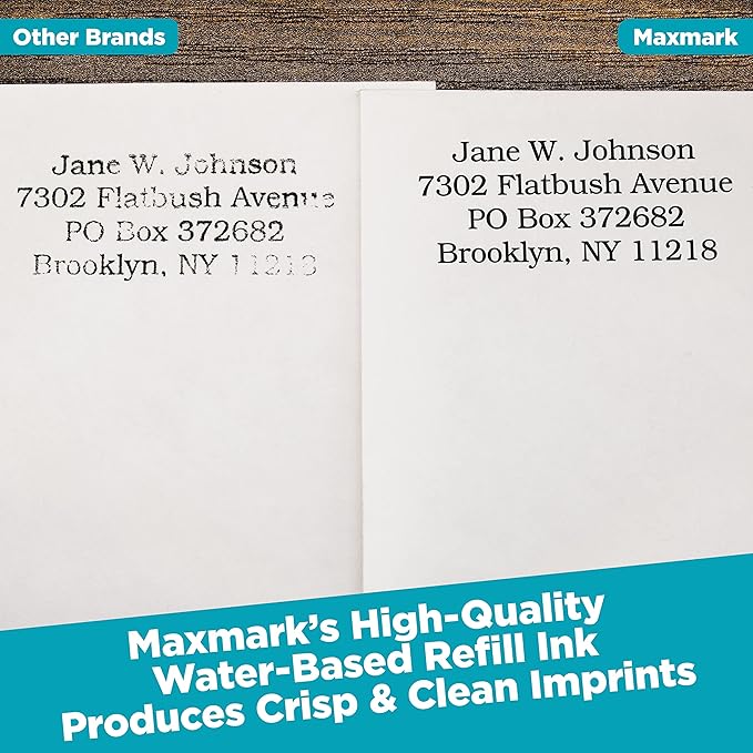 MaxMark Premium Refill Ink for self Inking Stamps and Stamp Pads, Magenta Purple Color - 2 oz.