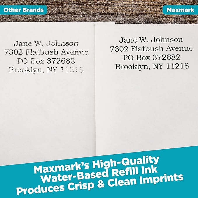 MaxMark Premium Refill Ink for self Inking Stamps and Stamp Pads, Light Blue Color - 1 oz.