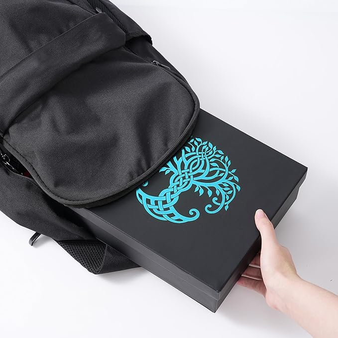 Dice Tray and Dice Tower for DND and RPG - All-in-One Game Roamer Tray & Large Tower for Random Rolls - Stores Your Sets, Mini's and More Compatible with D&D (Blue Tree)