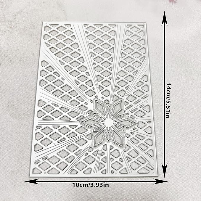 Lapoo Geometric Cutting Die for Scrapbooking - Durable, Cut Stencils for DIY Scrapbook Photo Album Decorative Paper Card, Card Making Supplies (Star Frame 5.5 x 3.9 in)