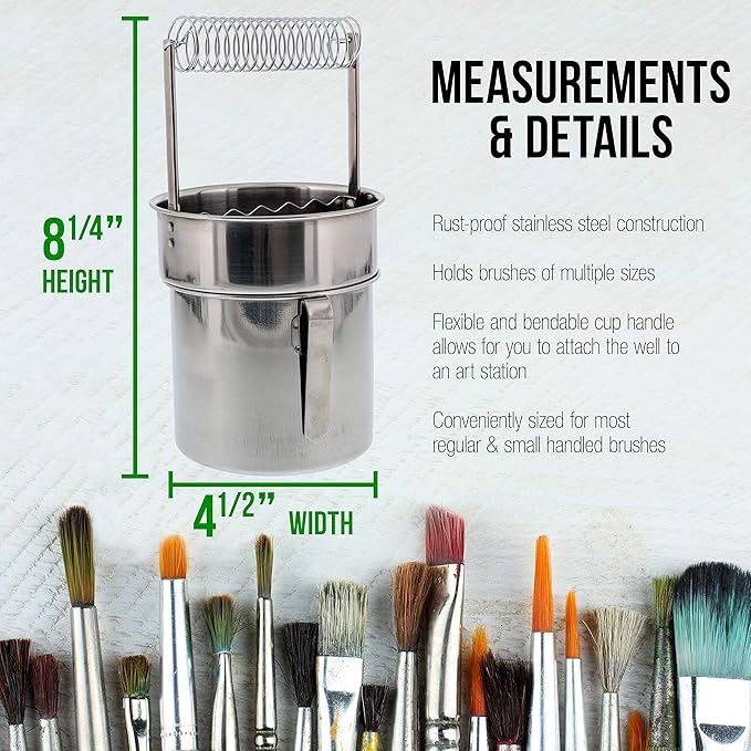 US Art Supply Deluxe Brush Cleaner-Brush Washer with Wash Tank
